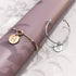 Fancy Alphabet Letter Initial Bangle in Rose Gold -A